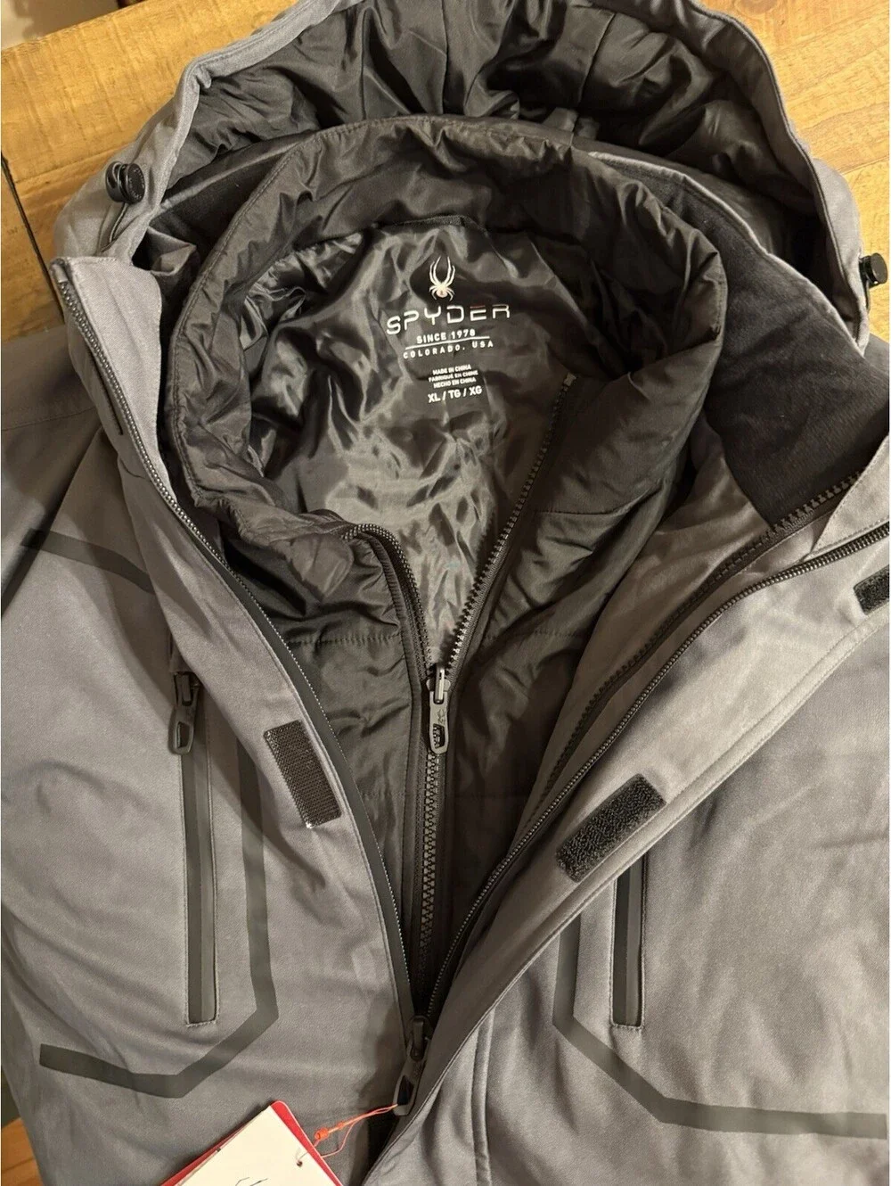 Spyder 3-in-1 Snow Ski System Jacket Detachable Hood Men’s XL Polar NWT $299